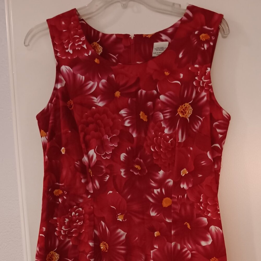 Pink - Fuchsia - Yellow Midi Dress